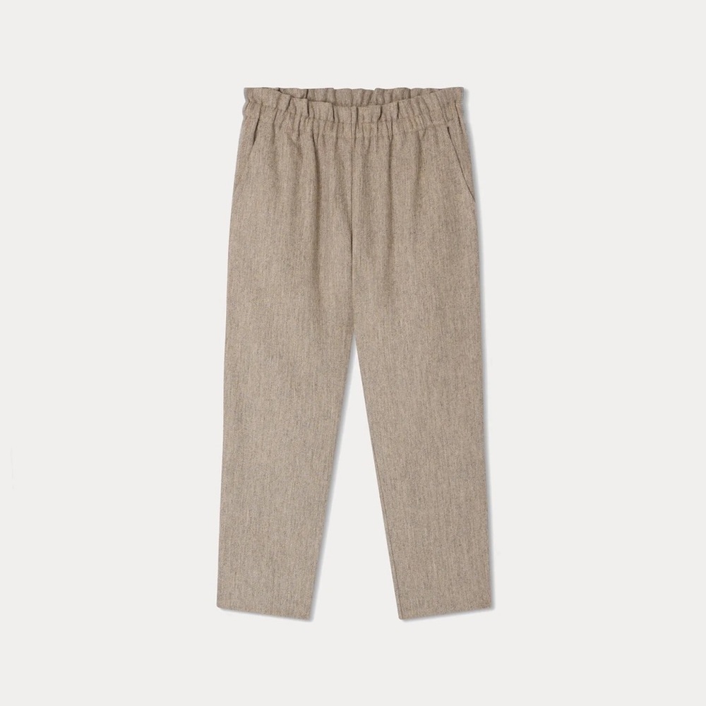 Bonpoint Tan Chinos Relaxed Fit Elastic Waist